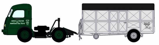 REE Modeles CB-038 - French Panhard Truck Movic APTM Vert with Trailer UFR Truck Cargo Silvery